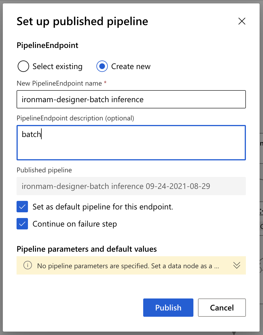 Deploy Batch with Design in Azure machine learning