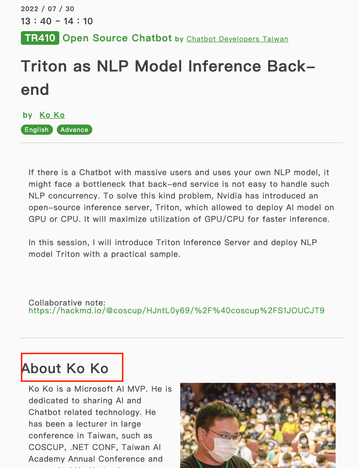 Triton as NLP Model Inference Back-end